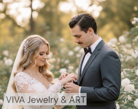 BRNSOLETKA Z PEREŁ I SREBRA