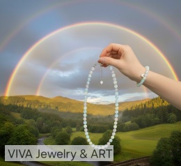 KOMPLET BIŻUTERII Z SELENITU I SREBRA