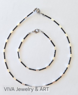 KOMPLET BIŻUTERII Z HEMATYTÓW