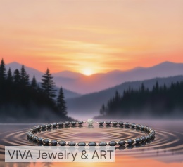 NASZYJNIK Z PEREŁ I SREBRA