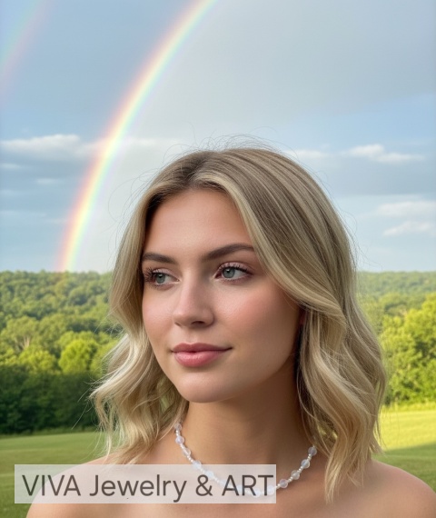 NASZYJNIK ,,KROPLE TĘCZY"