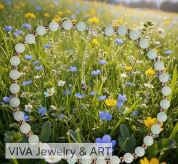 NASZYJNIK Z MAALACHITU I HEMATYTU