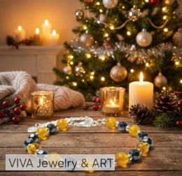 BRANSOLETKA Z CYTRYNU, HEMATYTÓW I SREBRA