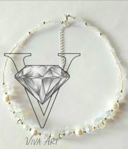 BRANSOLETKA Z KAMIENIA KSIĘŻYCOWEGO I SREBRA