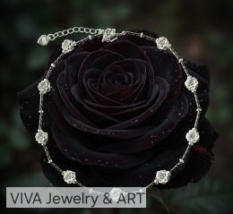 BRANSOLETKA Z HEMATYTÓW I SREBRA