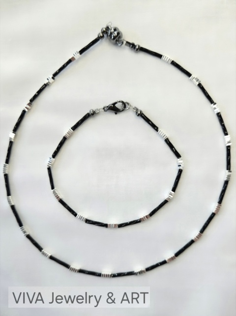 KOMPLET ,,SERCE IBI" Z HEMATYTÓW