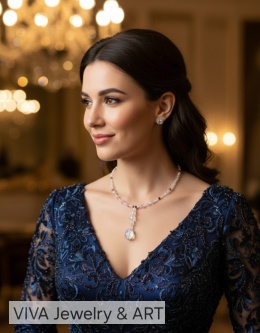 NASZYJNIK Z NATURALNYMI RUBINAMI Z KRYSZTAŁEMGÓRSKIM