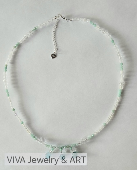 NAz=SZYJNIK ZE SZMARAGDÓW, AGATU I KRYSZTAŁU GÓRSKIEGO