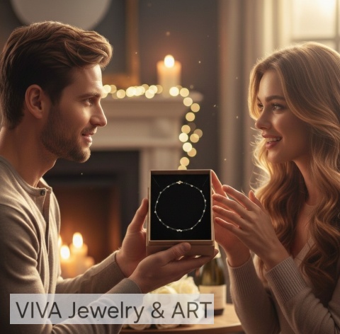 NASZYJNIK Z CYRKONII I SREBRA POZŁACANEGO